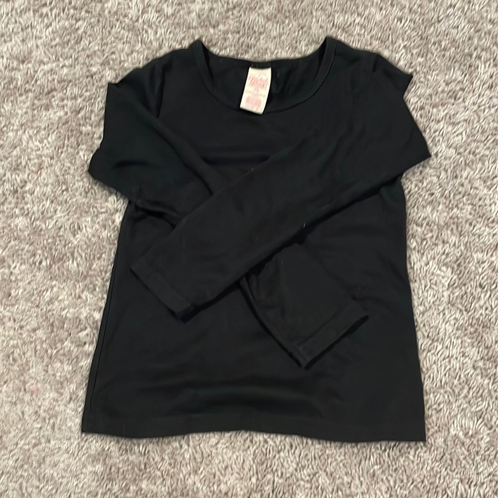 Faded Glory black girl’s long sleeve shirt